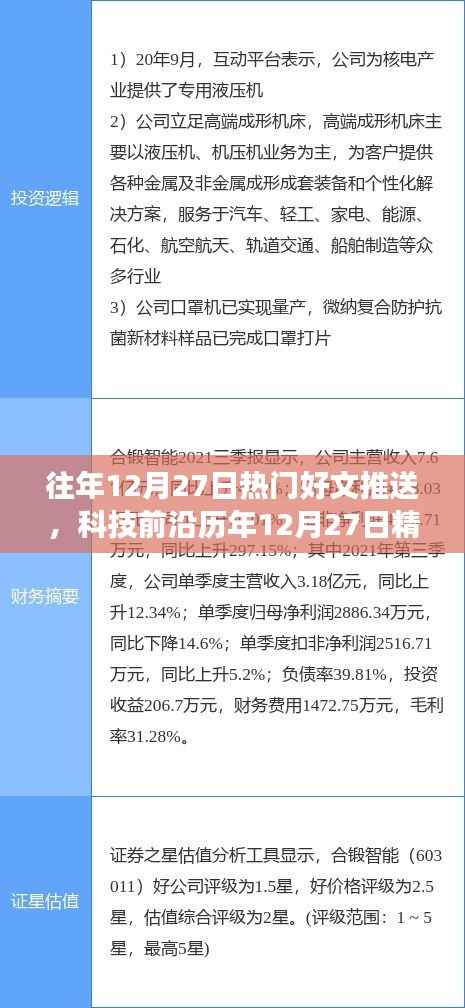 『科技前沿精选好文回顾,领略全新高科技产品魅力,提升生活品质』
