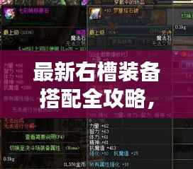 最新右槽装备搭配全攻略,打造独一无二完美组合
