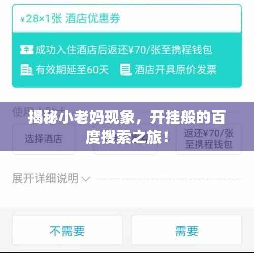 揭秘小老妈现象,开挂般的百度搜索之旅!