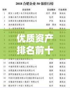 优质资产排名前十企业重磅揭晓,行业领军者的风采