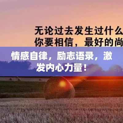 情感自律,励志语录,激发内心力量!