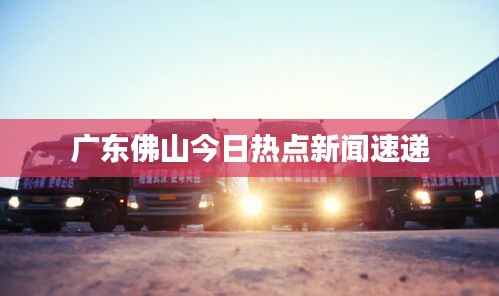 广东佛山今日热点新闻速递