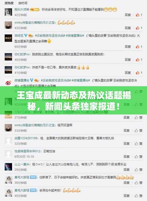 王宝成最新动态及热议话题揭秘,新闻头条独家报道!